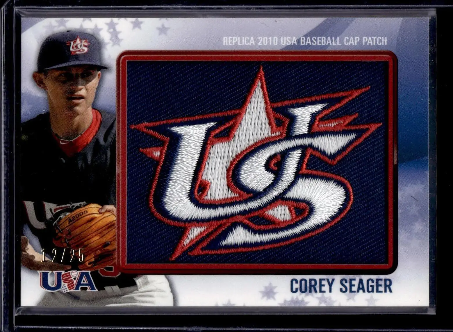Corey Seager 2011 Bowman USA Baseball Logo Patch /25 USA-63