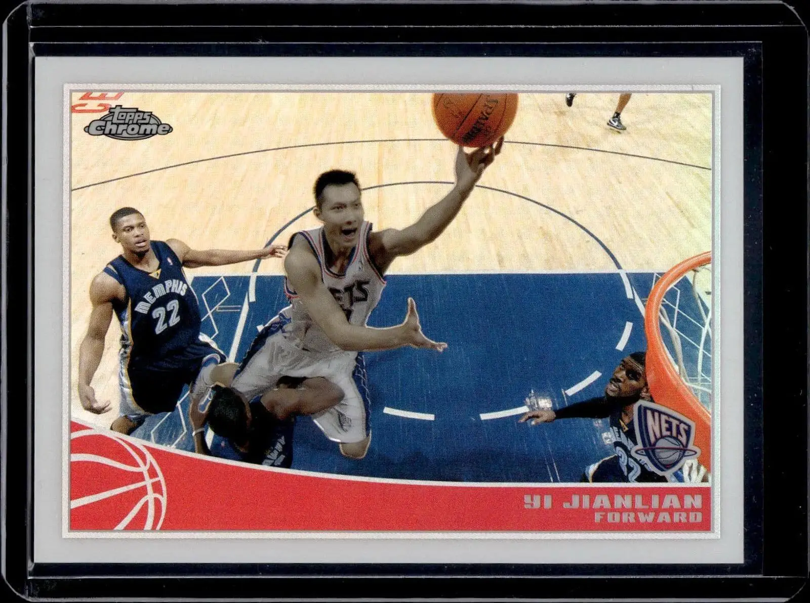 Yi Jianlian 2009-10 Topps Chrome Refractor /500 New Jersey Nets 62