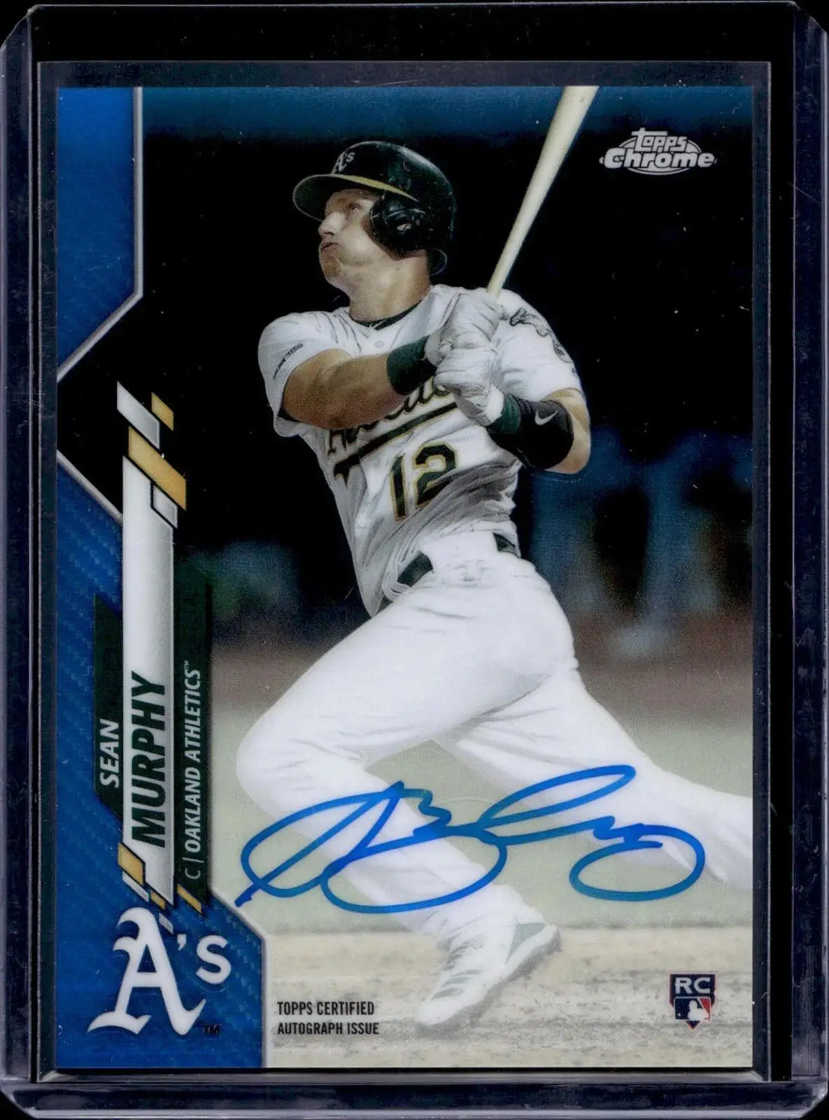 Sean Murphy 2020 Topps Chrome Rookie Auto Blue /150 Oakland Athletics RA-SM