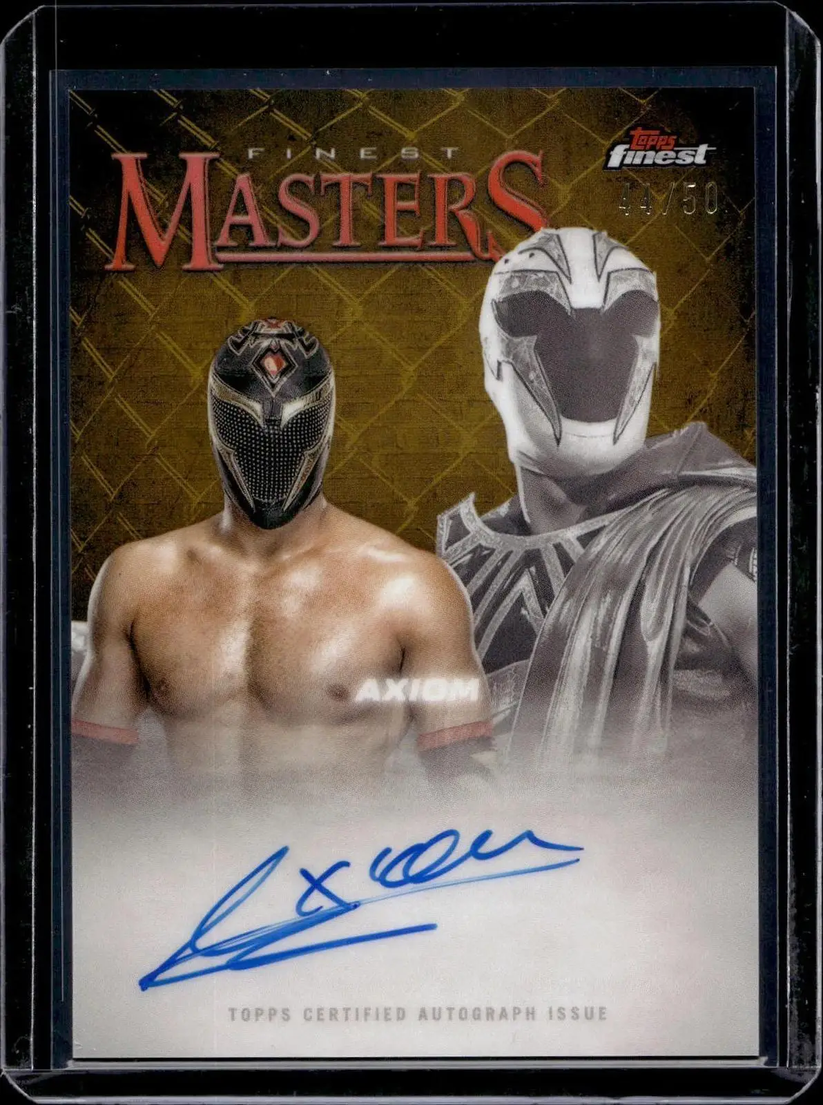 Axiom 2025 Topps Finest WWE Masters Gold Auto /50 FM-AXM
