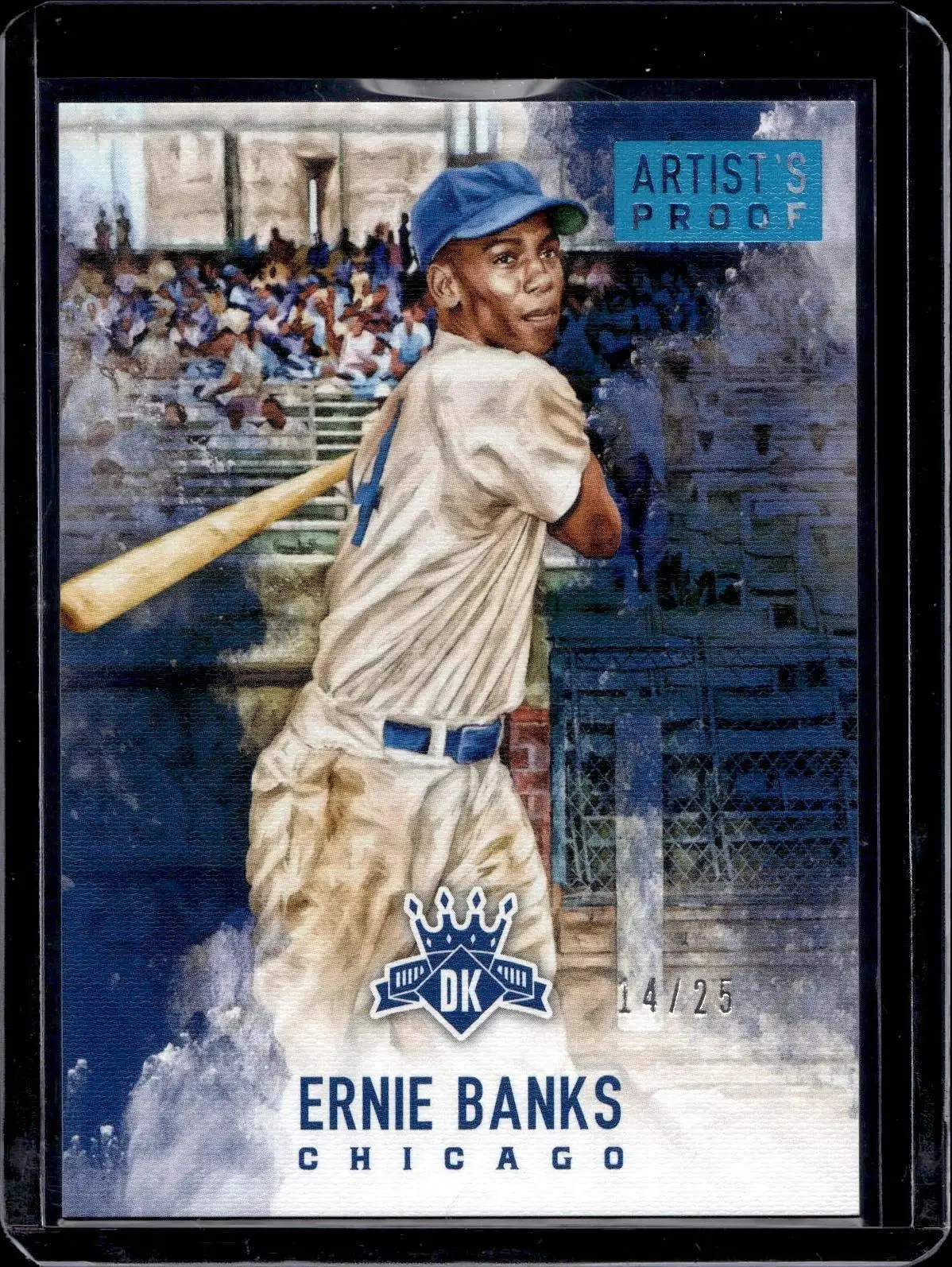 Ernie Banks 2017 Panini Diamond Kings Artist's Proof /25 Chicago Cubs 10