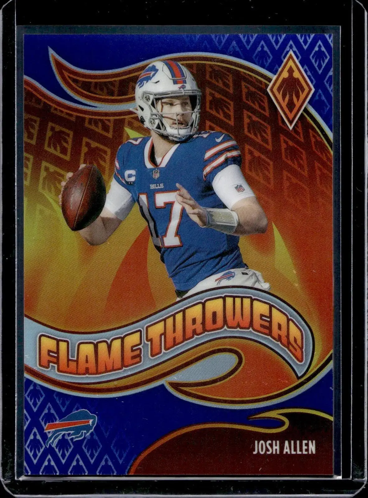 Josh Allen 2021 Panini Phoenix Flame Throwers Blue /35 Buffalo Bills FT-1