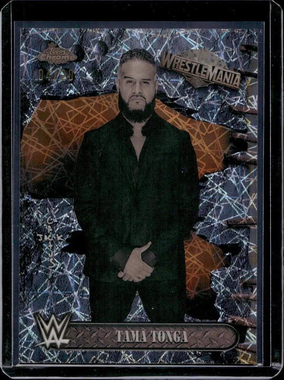Tama Tonga 2025 Chrome WWE Cactus Jack x Wrestlemania Laser Ray Wave 04/20
