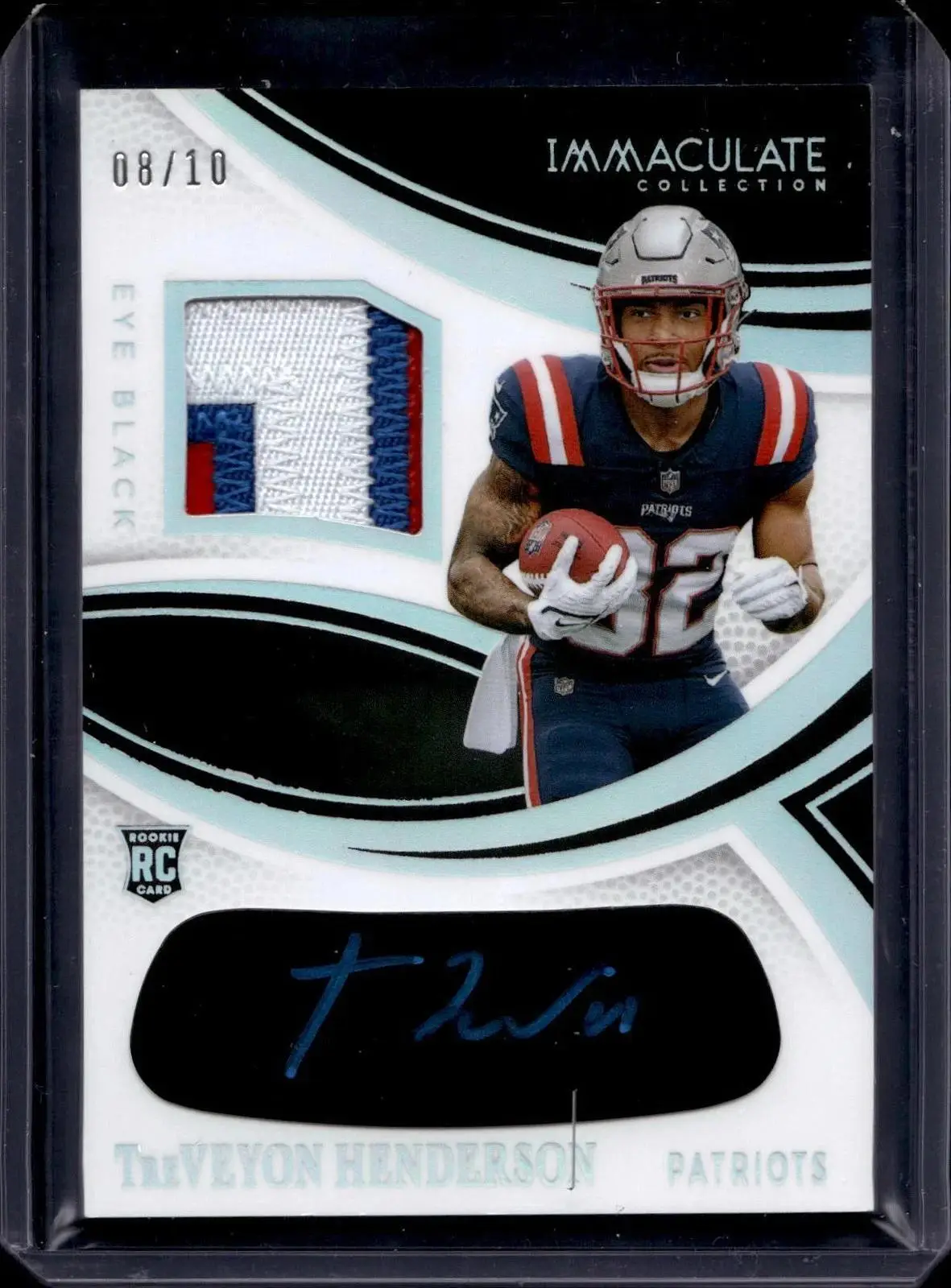 TreVeyon Henderson 2025 Immaculate RC Eye Black /10 Auto Patriots REBH-THN