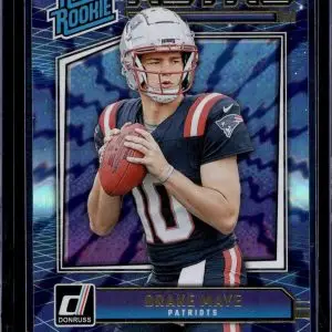 Drake Maye 2024 Donruss Rated Rookie Retro New England Patriots 16