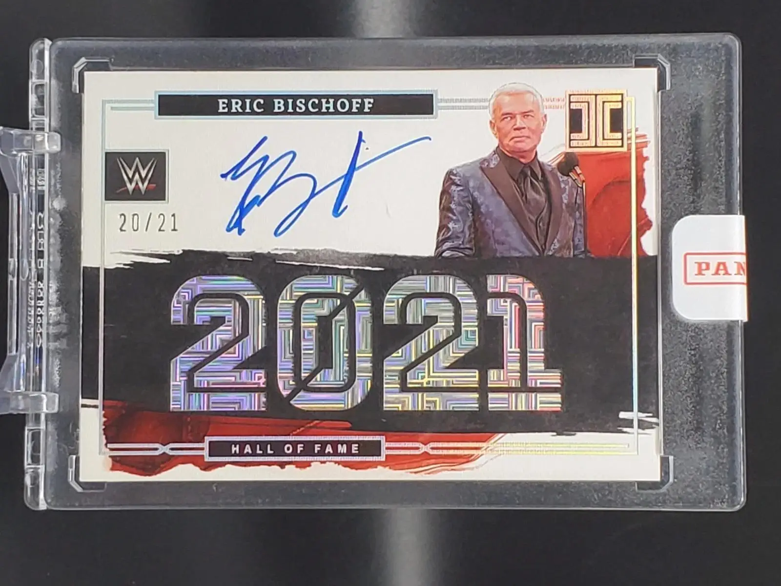 Eric Bischoff 2023 Panini Impeccable WWE Hall Of Fame Auto /21 HF-EBC