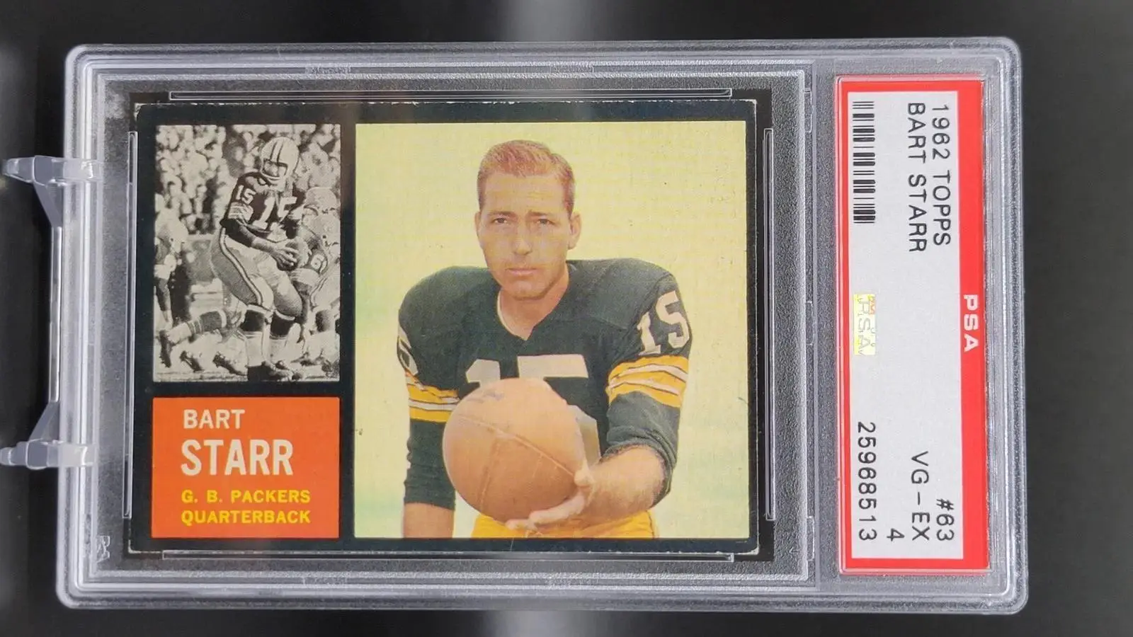 Bart Starr 1962 Topps Green Bay Packers 63 PSA 4