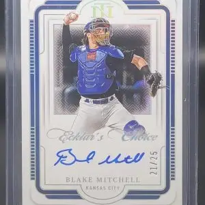 Blake Mitchell 2025 Panini National Treasures Auto /25 Kansas City Royals EC-BML