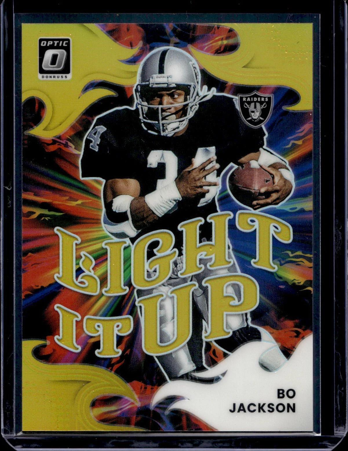 Bo Jackson 2025 Donruss Optic Light It Up Gold /10 Los Angeles Raiders 19
