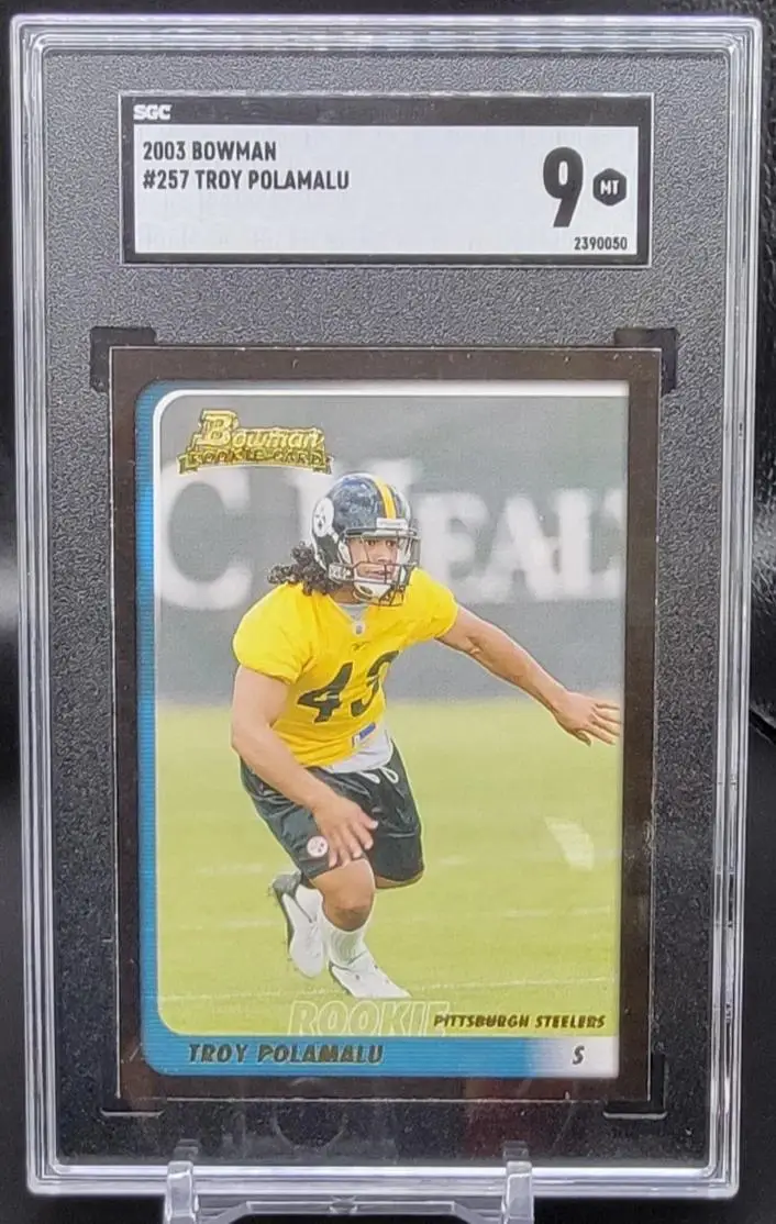 Troy Polamalu 2003 Bowman RC Pittsburgh Steelers 257 SGC 9