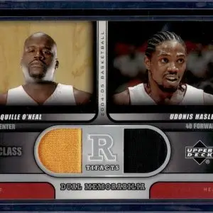 Shaquille O'Neal / Udonis Haslem 2004-05 Upper Deck Dual Jersey Heat R2-OH