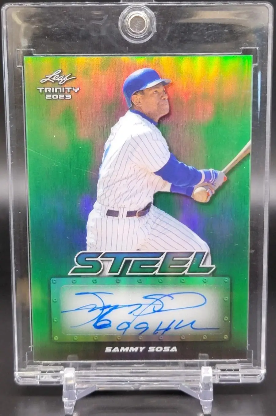 Sammy Sosa 2023 Leaf Trinity Auto /7 Chicago Cubs S-SS1