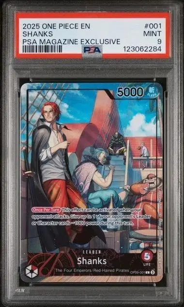 Shanks One Piece PSA Magazine Exclusive OP09-001