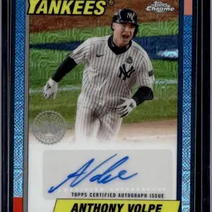 Anthony Volpe 2025 Topps 1990 Silver Pack Auto New York Yankees 90CA2-AV