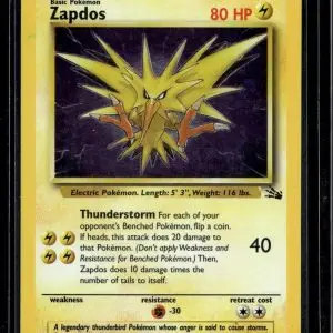 Zapdos Pokemon Fossil Holo (15) 15/62