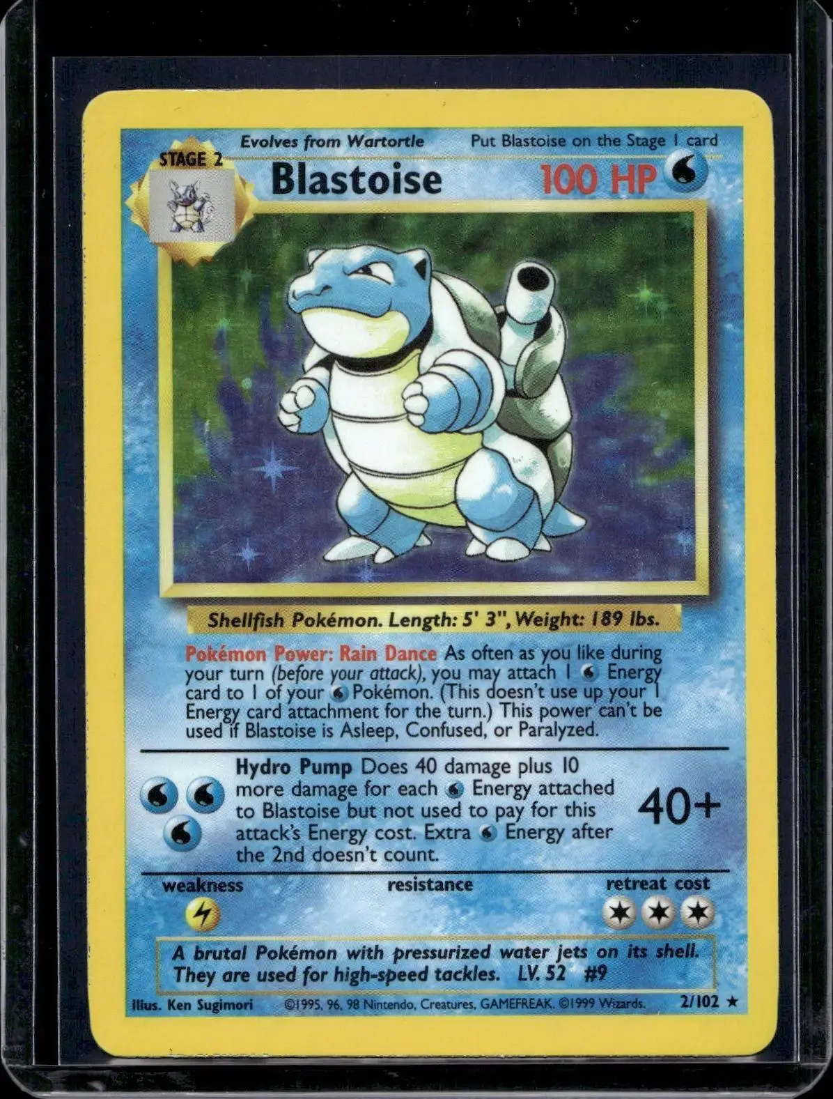 Blastoise Holo Pokemon Base Set 2/102