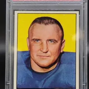 Bob Mischak 1961 Topps Rookie RC New York Titans 153 PSA 7