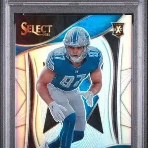 Aidan Hutchinson 2021 Panini Select XRC Detroit Lions 419 PSA 9