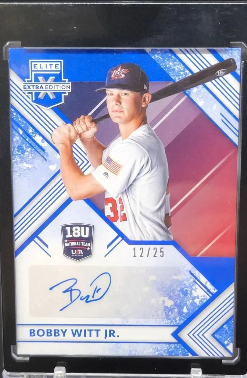 Bobby Witt JR 2018 Panini Elite Extra Edition Auto/25 Kansas City Royals 18U-BW