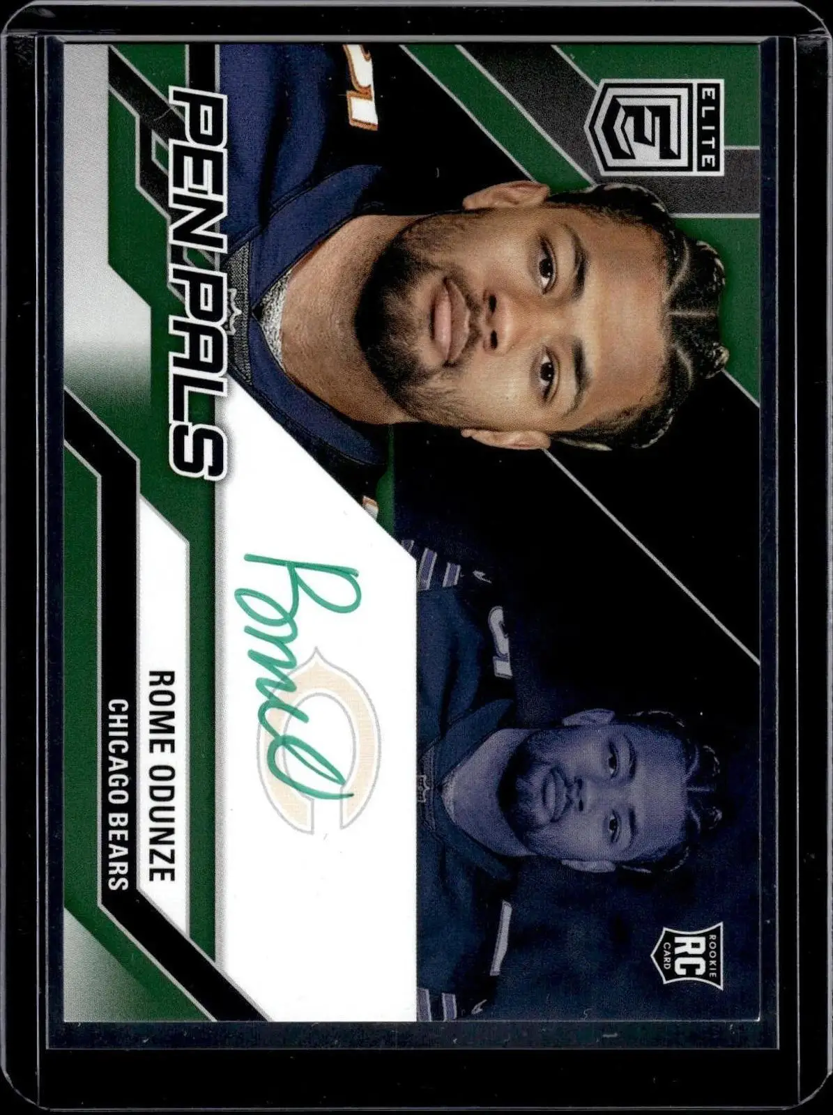 Rome Odunze 2024 Elite Pen Pals Green Ink Auto Chicago Bears