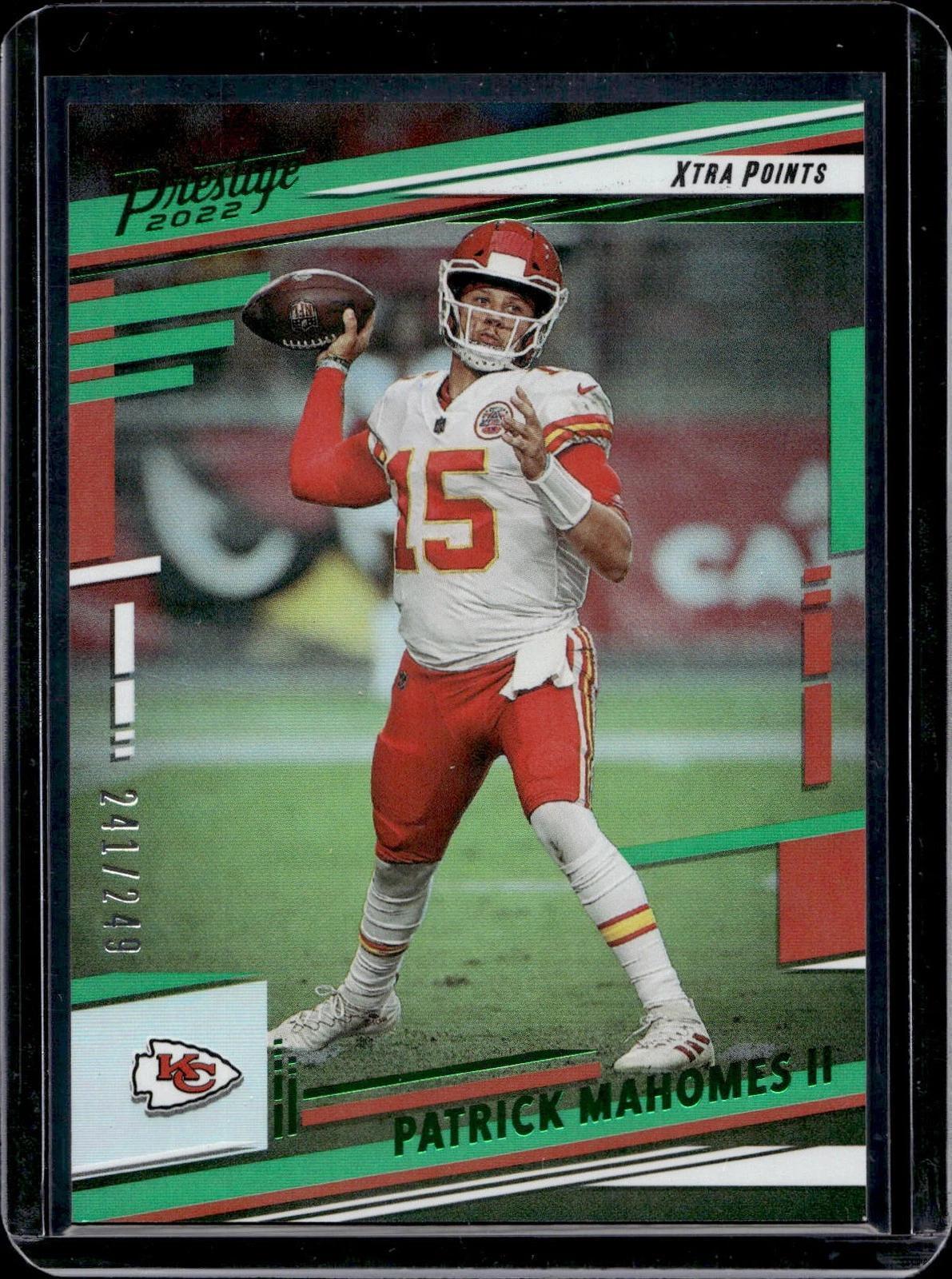 Patrick Mahomes II 2022 Panini Prestige Xtra Points Green /249 Chiefs 141