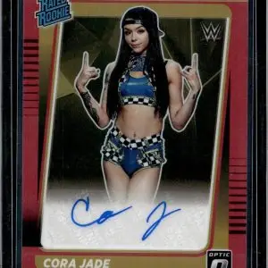 Cora Jade 2022 Panini Chronicles WWE Donruss Optic Rated Rookie Red Auto