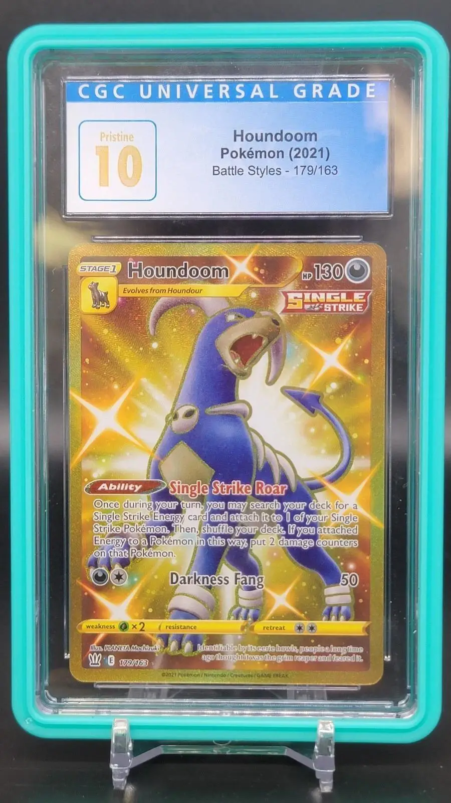 ***Houndoom Pokemon Battle Styles Secret 179/163 CGC Pristine 10