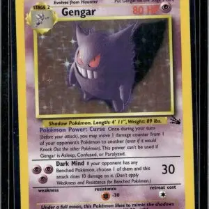 Gengar (5) Holo Pokemon Fossil 5/62