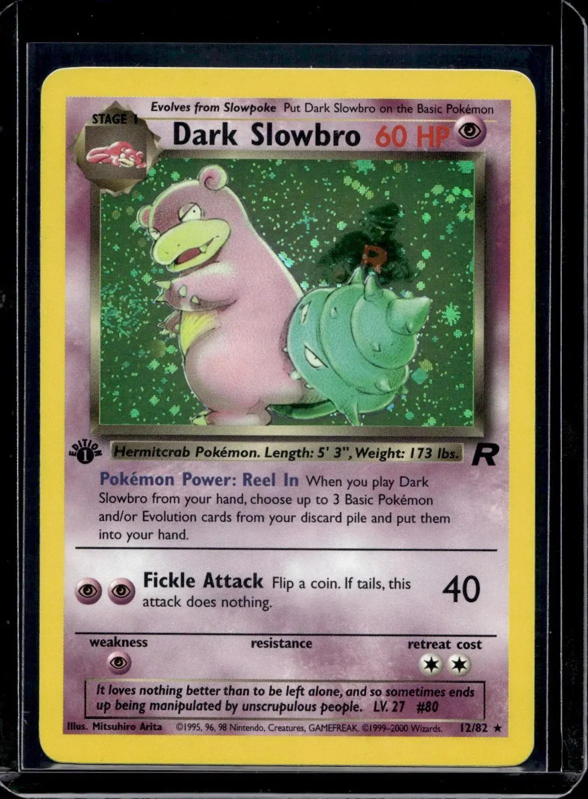 Dark Slowbro (12) Pokemon Team Rocket 1st Edition Holo 12/82