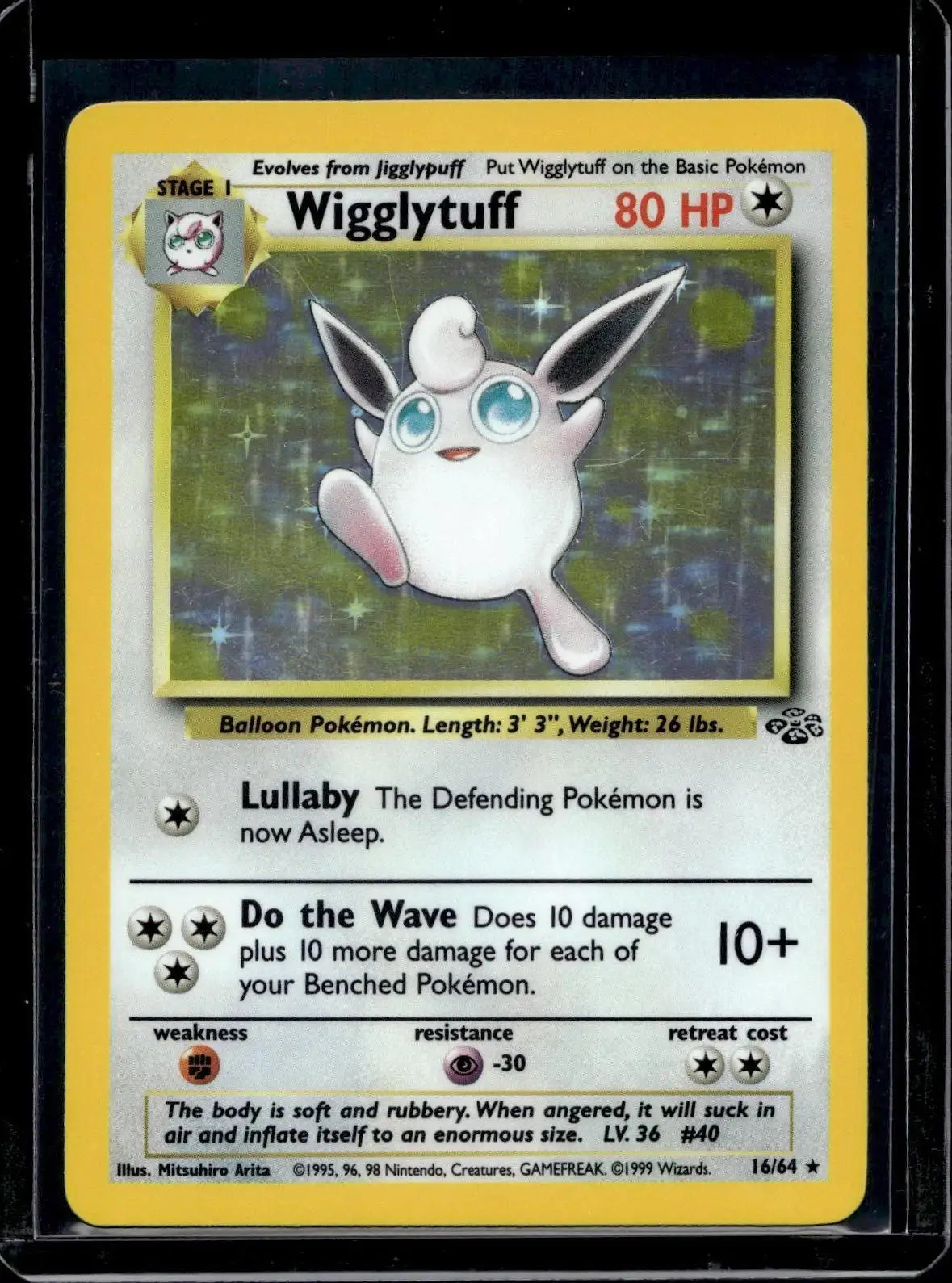 Wigglytuff Pokemon Jungle (16) Holo 16/64