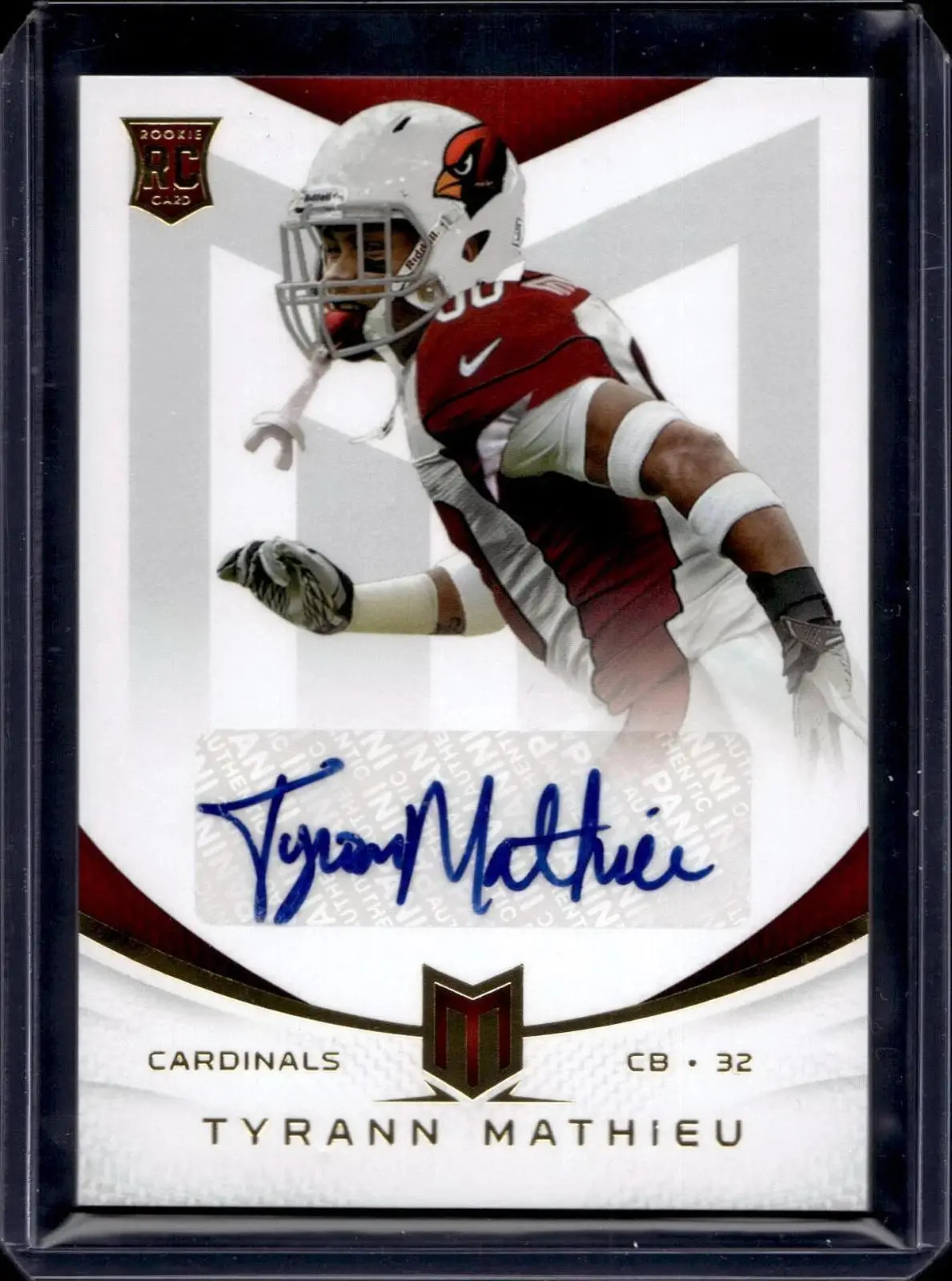 Tyrann Mathieu 2013 Panini Momentum Gold Auto /49 RC Arizona Cardinals 196