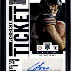 Colston Loveland 2025 Panini Select Contenders Rookie Ticket Auto Bears 2