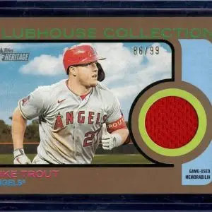Mike Trout 2022 Topps Heritage Clubhouse Collection Relic /99 Angels CCR-MT
