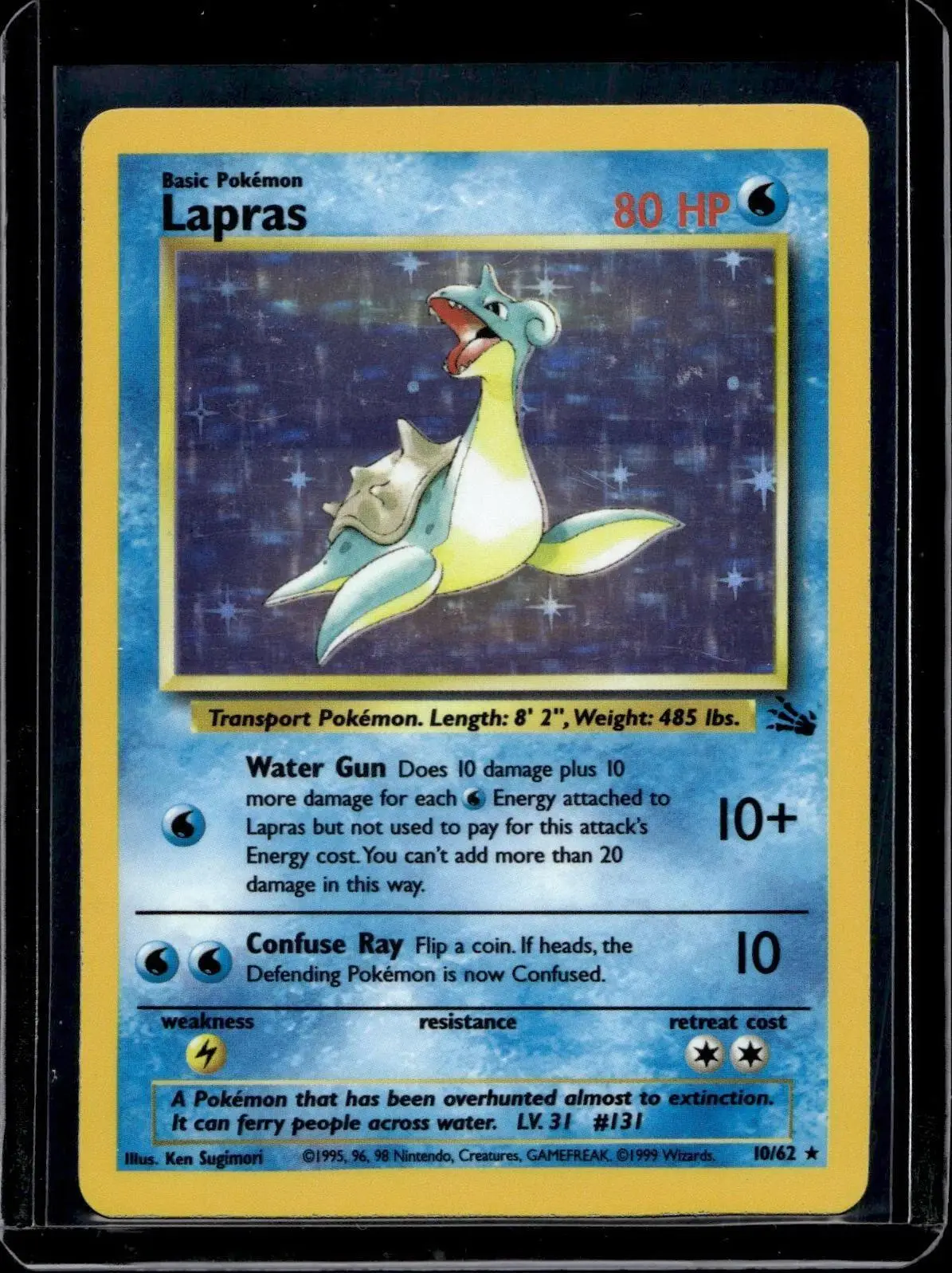 Lapras Pokemon Fossil (10) Holo 10/62