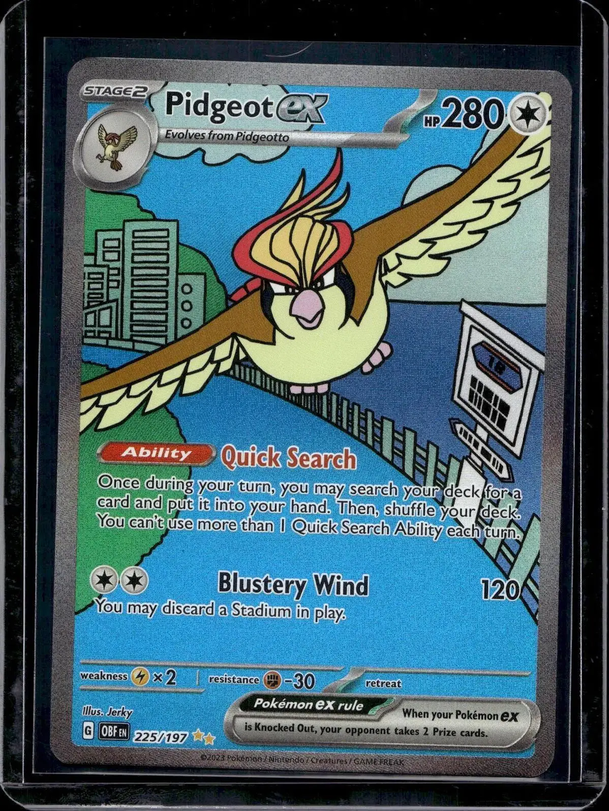 Pidgeot Pokemon SV03: Obsidian Flames ex 225/197