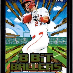 Mike Trout 2026 Topps 8 Bit Ballers Gold /50 Los Angeles Angels 8B-8