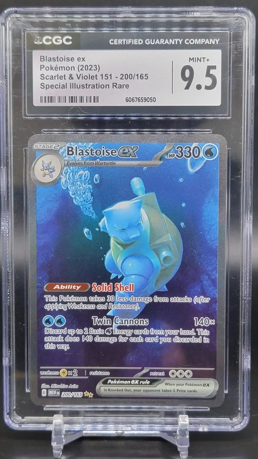 Blastoise ex Scarlet & Violet 151 Full Art 200/165 CGC 9.5