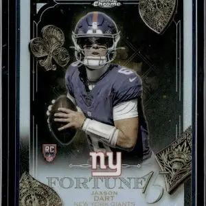 Jaxson Dart 2025 Topps ChromeFortune 15 Refractor RC New York Giants F15-23