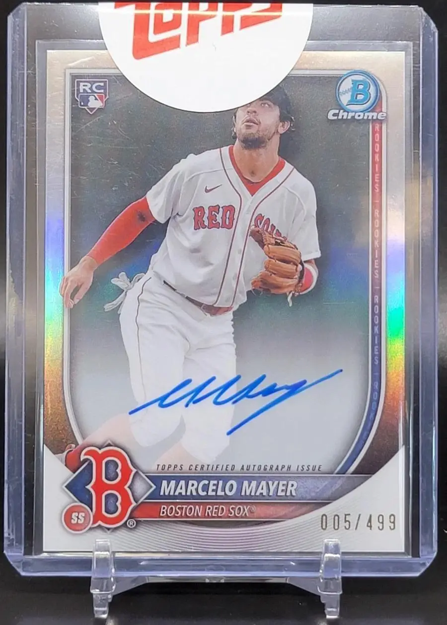 Marcelo Mayer 2025 Bowman Chrome RC Auto /499 Boston Red Sox's CRA-MM