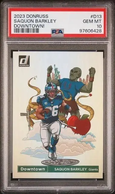 ***2023 Saquon Barkley Donruss  Downtown New York Giants D-13 PSA 10