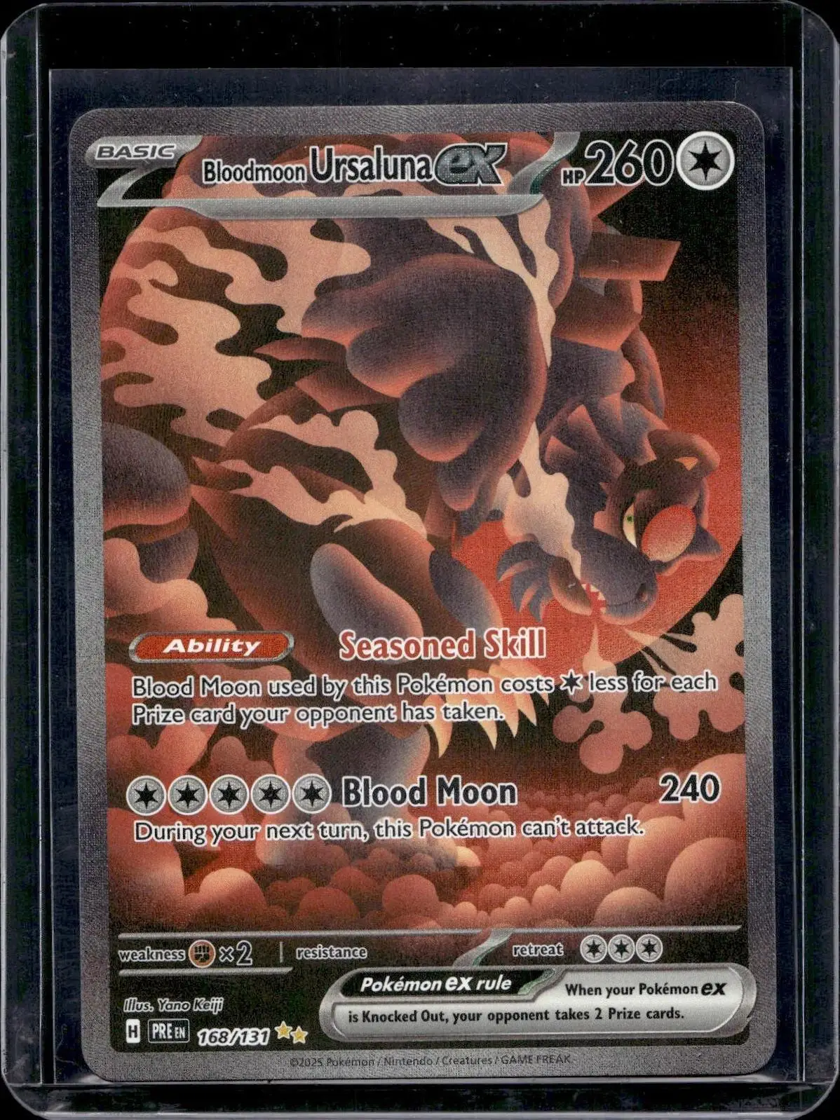 Bloodmoon Ursaluna ex Pokemon SV: Prismatic Evolutions 168/131