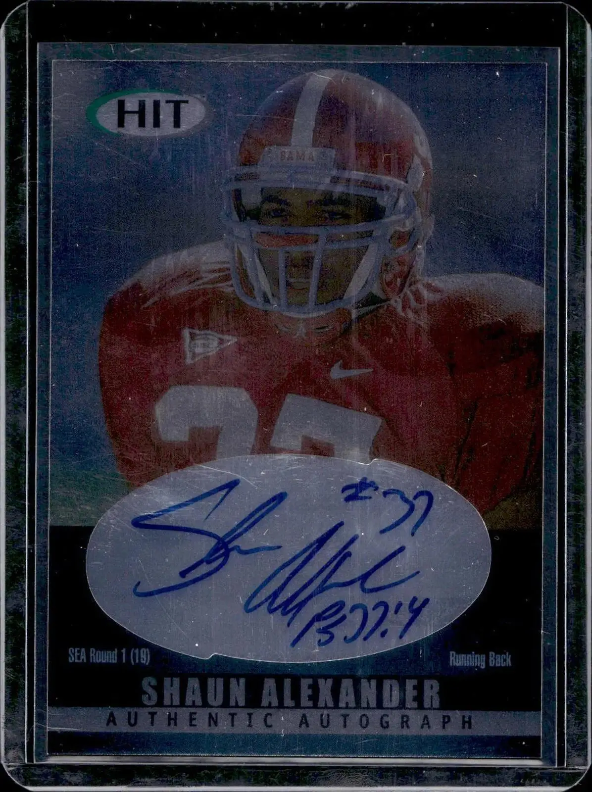 Shaun Alexander 2000 SAGE HIT Emerald Auto Alabama Crimson Tide A37