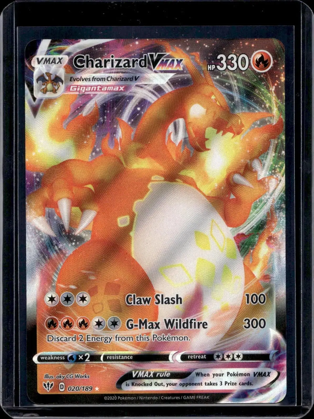 Charizard VMAX Pokemon SWSH03: Darkness Ablaze 020/189