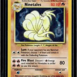 Ninetales Holo Pokemon Base Set 12/102