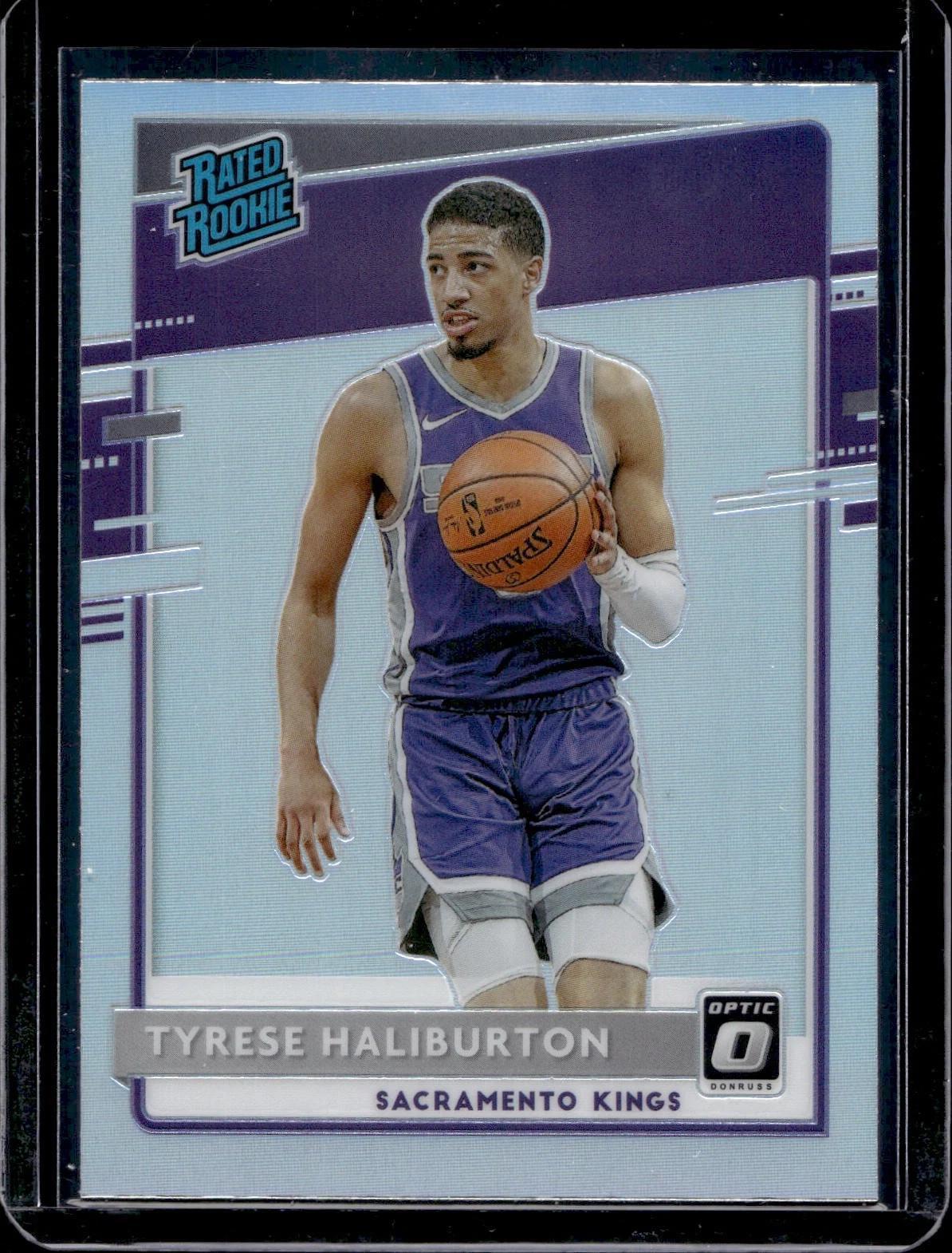 Tyrese Haliburton 2020-21 Donruss Optic Holo Sacramento Kings 162