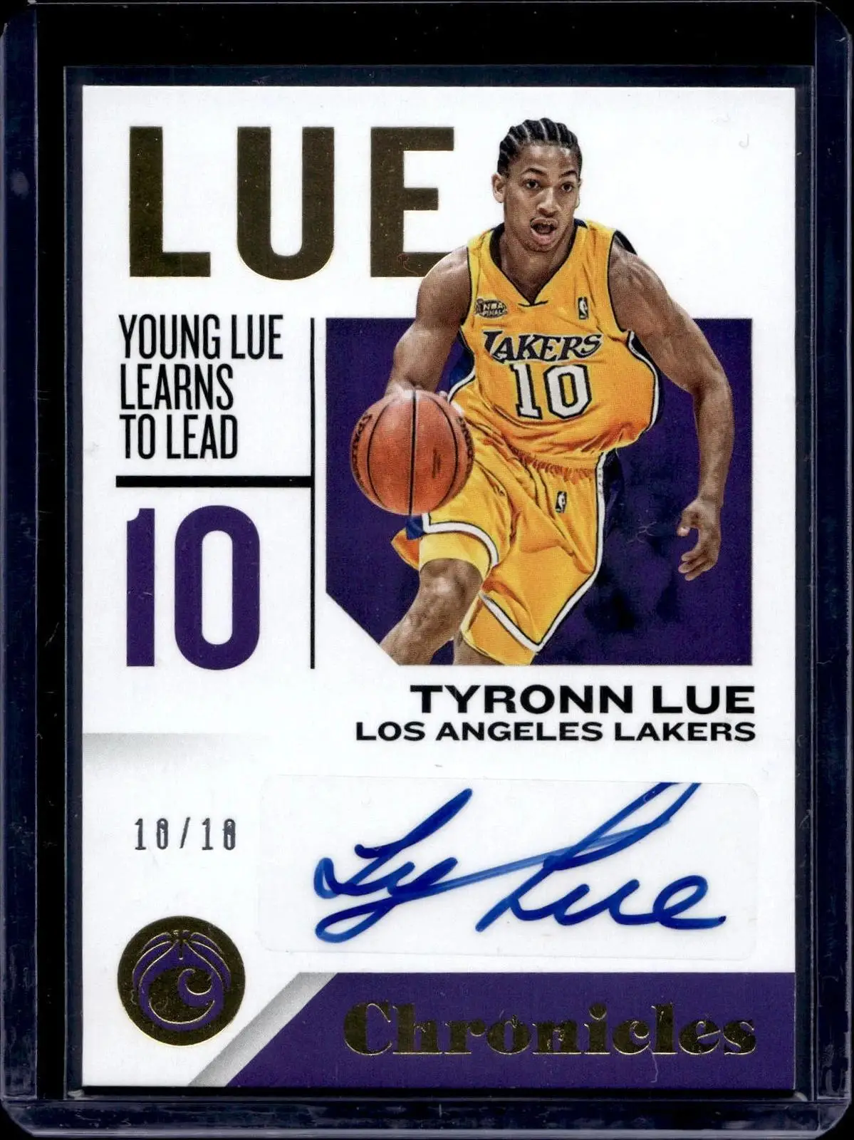 Tyronn Lue 2018-19 Panini Chronicles Chronicles Gold Auto /10 Los Angeles Lakers