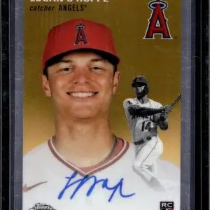 Logan O'Hoppe 2023 Topps Chrome PlatinumAuto RC Los Angeles Angels CPA-LO