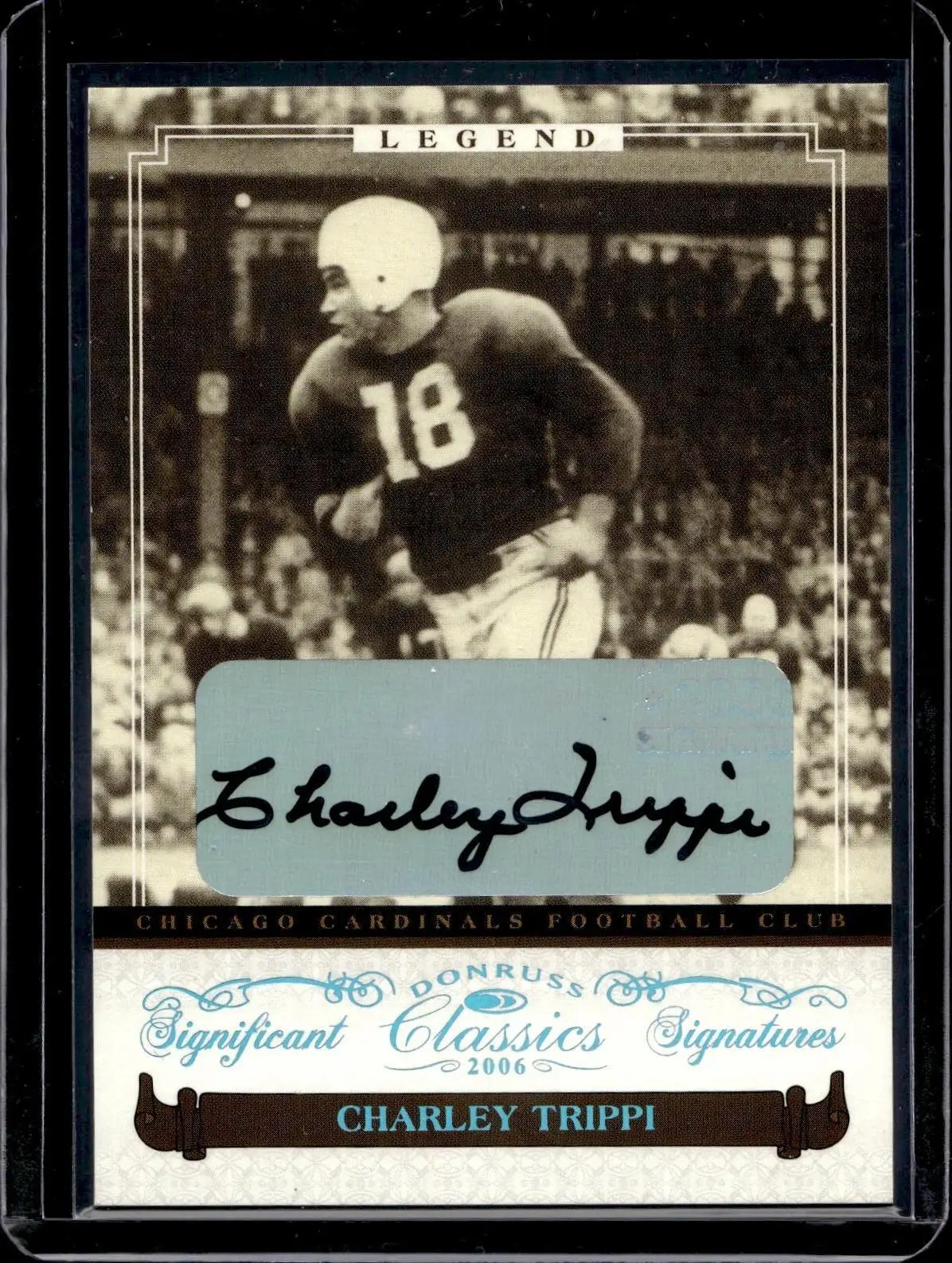 Charley Trippi 2006 Donruss Classics Gold Auto /25 Chicago Cardinals 268