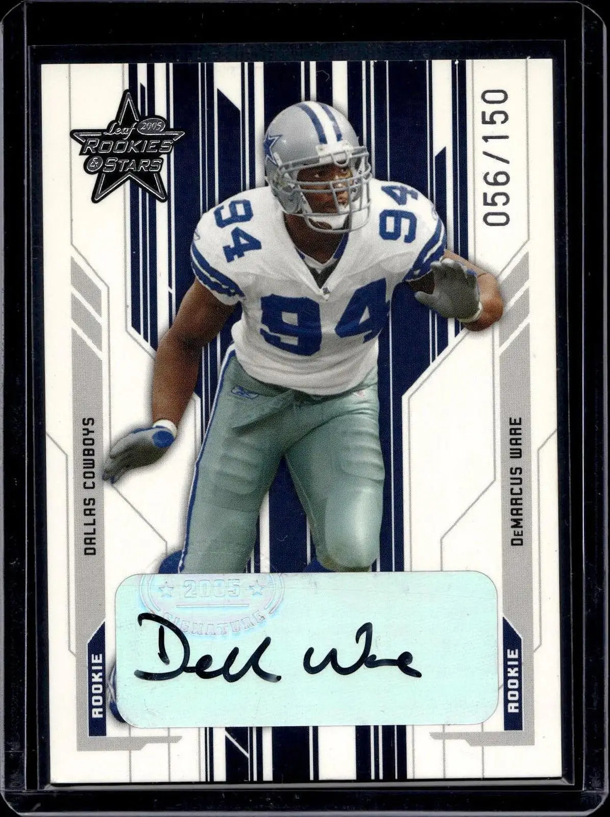 DeMarcus Ware 2005 Leaf Rookies & Stars Auto /150 RC Dallas Cowboys 222