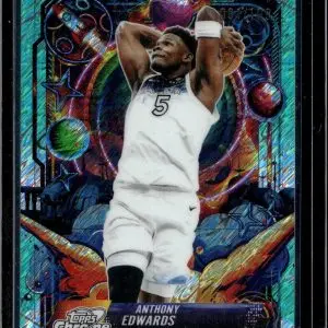 Anthony Edwards 2025-26 Topps Cosmic Chrome Propulsion Aqua /199 Timberwolves